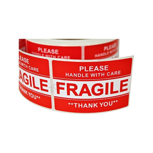 2PK Combo Food Safety Labels 3cm & Fragile Sticker Roll 5x8cm 500p/r
