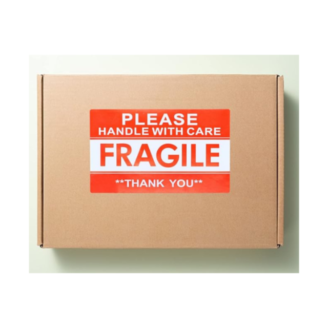 2PK Combo Food Safety Labels 3cm & Fragile Sticker Roll 5x8cm 500p/r