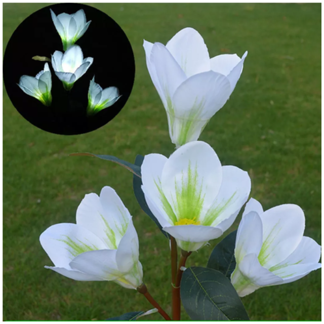 2Pack Flower Design Solar Light Garden Outdoor Patio Decorative Colour