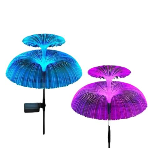 Jellyfish Design Decoration Outdoor Solar Colorful Led Night Lamp