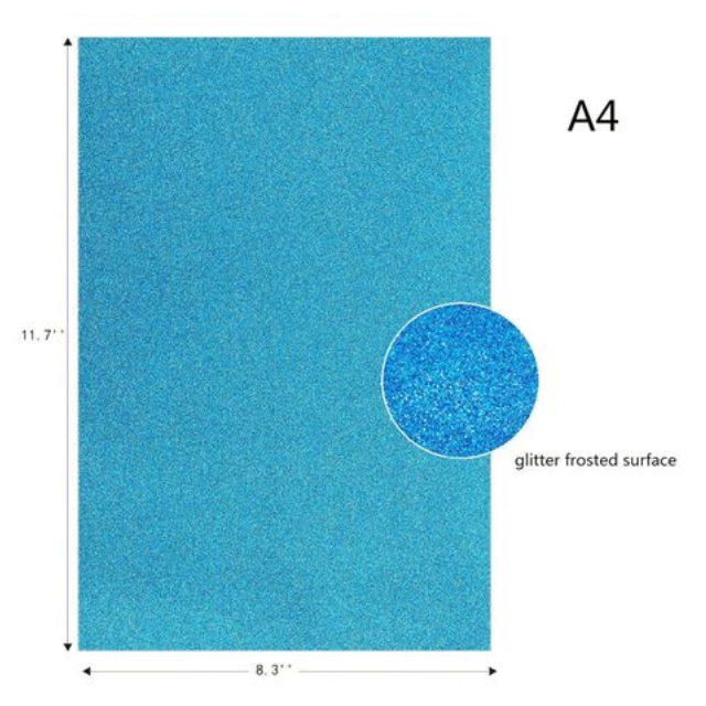 A4 10 Glitter Colour Self-Adhesive Craft Sheets Art School Scrapbook Decor