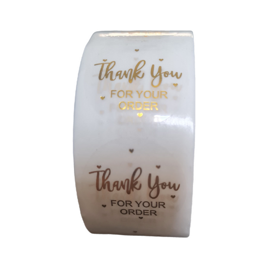 Transparent Business Packaging Thank You Gift Stickers 25mm