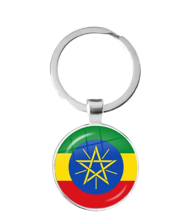 Ethiopia Africa National Country Flag Keyring