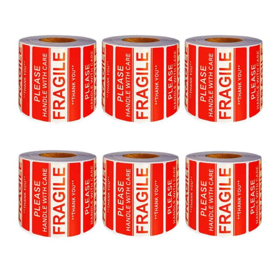 Fragile tape stickers - 3000 pcs - 6 Rolls