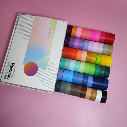 60 Pure Colour Rolls Washi Tape