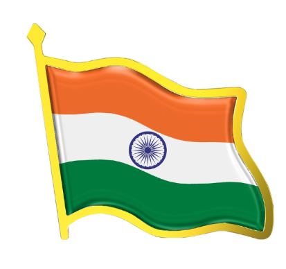 India Asia National Flag Lapel Pin