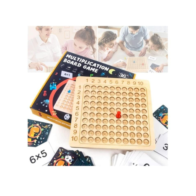 Maths Multiplication Recognition Wooden Board Game