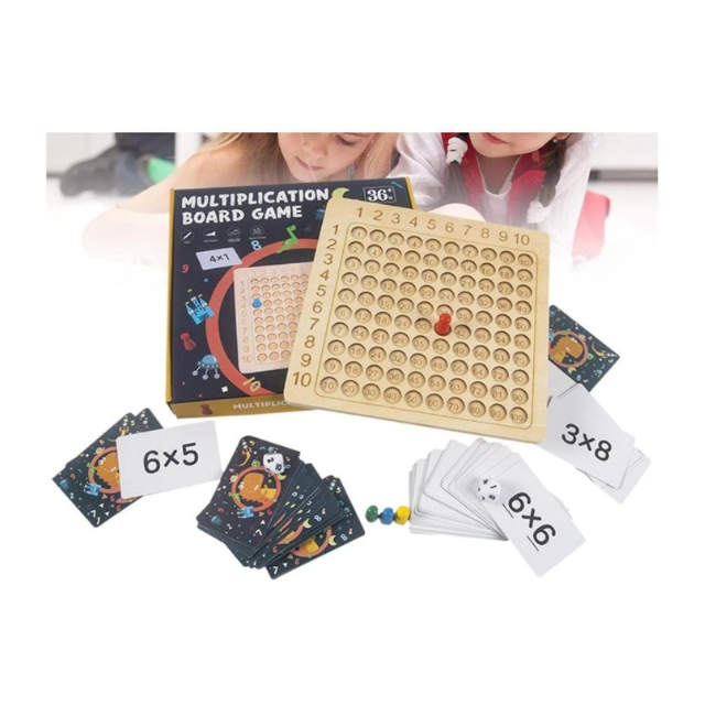 Maths Multiplication Recognition Wooden Board Game