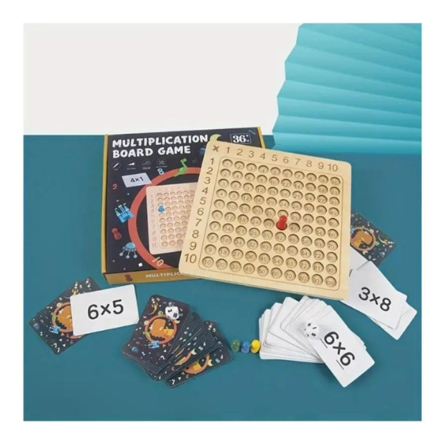 Maths Multiplication Recognition Wooden Board Game