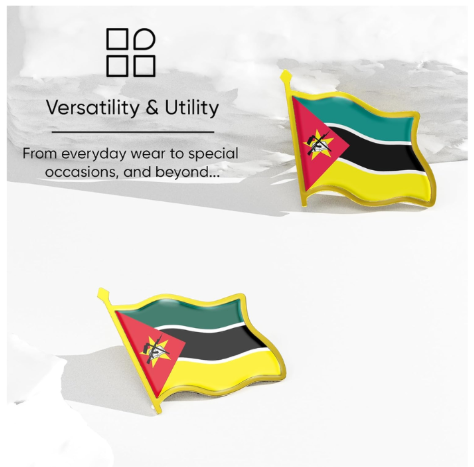 Mozambique Africa National Flag Lapel Pin