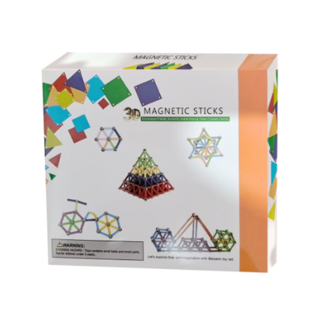 99 Pieces Magnetic Building Construction Toy Set Sticks&Balls Educational Kids