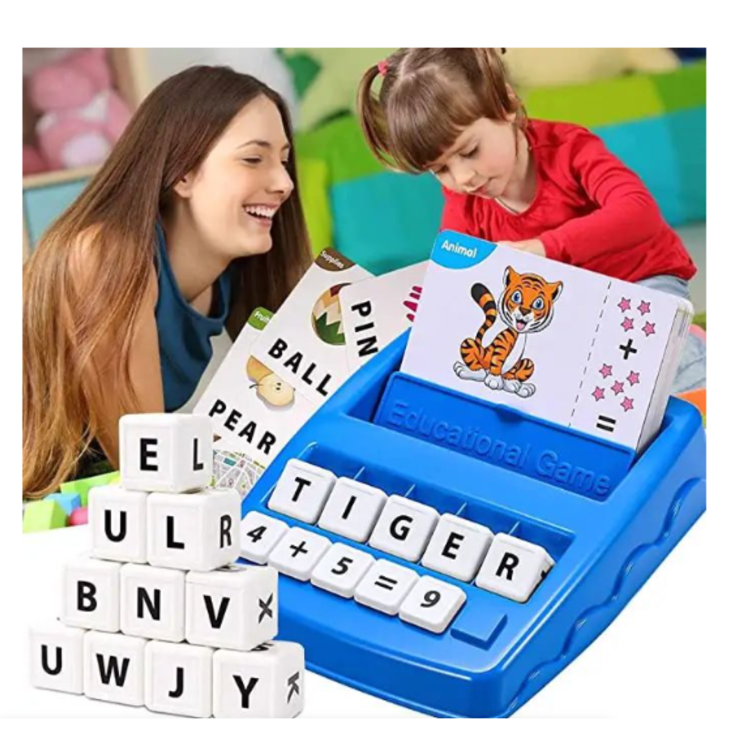 2-in-1 Matching Flash Card Letter & Maths Educational Toy Spelling Counting