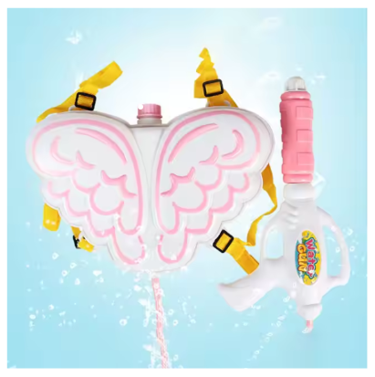 Kids Girl Butterfly Shaped Water Gun Hose Tank Backpack