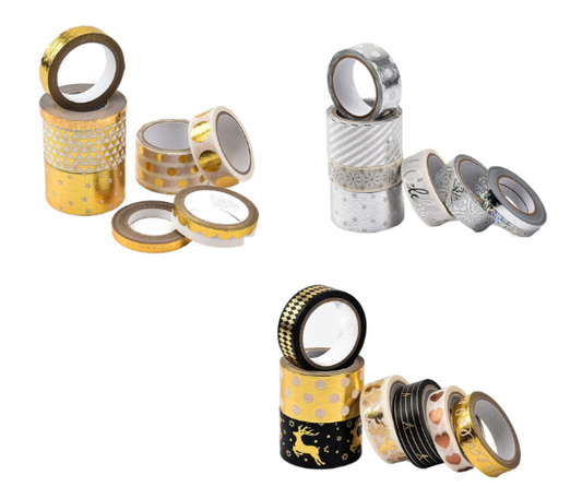 22 Rolls Variety Pattern Washi Tape -5M