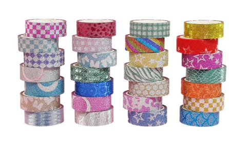 28 Rolls Gold Foil Washi Tape Schools Art Gifts Decorative Scrapbook 3M