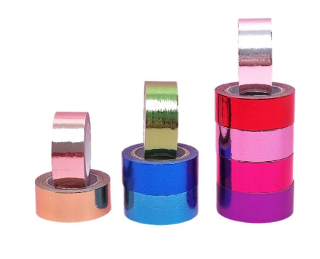 10 Metallic Colour Washi Tape -5M