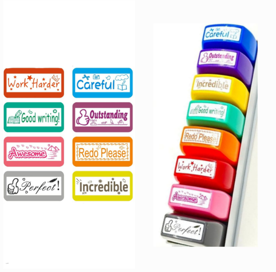 English Teacher Stamps Multi colour