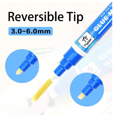 4 Pack Glue Marker Pen 1-10mm Tip