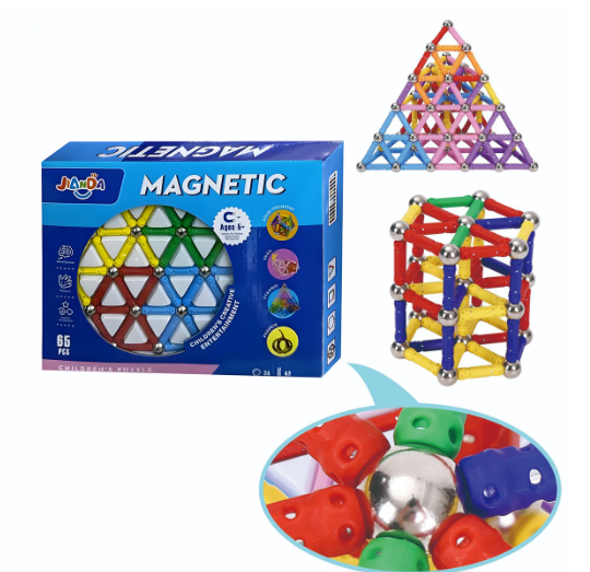 Magnetic Building Construction Toy Set Sticks and Balls Educational Kids