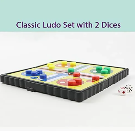 Ludo Classic Board Game Magnetic Board Kids Travel Fun