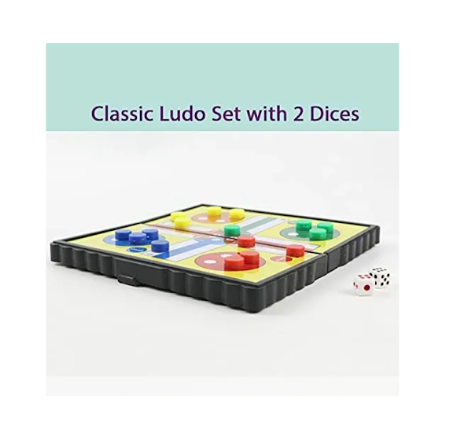 Ludo Classic Board Game Magnetic Board Kids Travel Fun