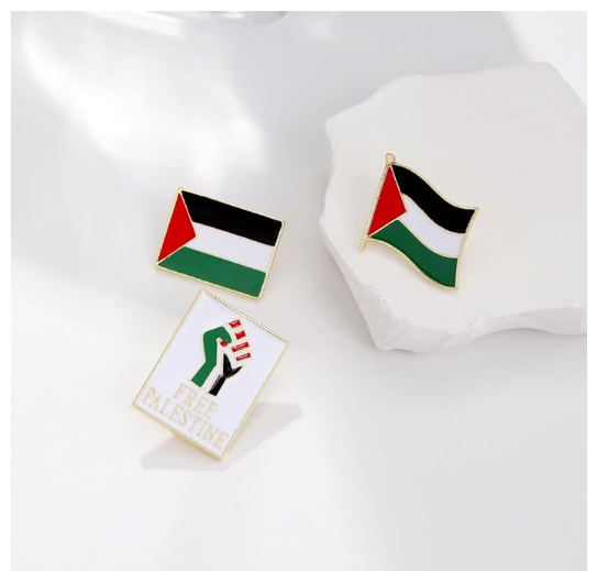 7 pack Lapel Pin Palestine Flag Solidarity Signs Novelty Gift Enamel Badge