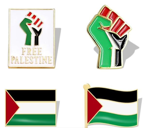 7 pack Lapel Pin Palestine Flag Solidarity Signs Novelty Gift Enamel Badge