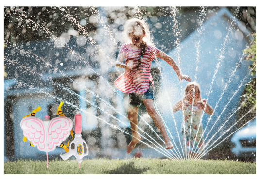 Kids Girl Butterfly Shaped Water Gun Hose Tank Backpack