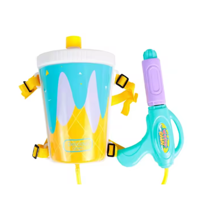 Kids BlueBottle Drink Shape play Water Gun Hose Tank Backpack