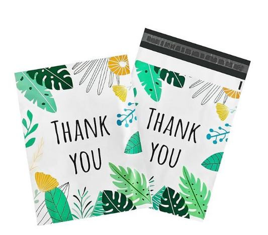 100 Palm Hawaii Leaves 25x33cm Self-Adhesive Gift Bag Polymailers Packaging