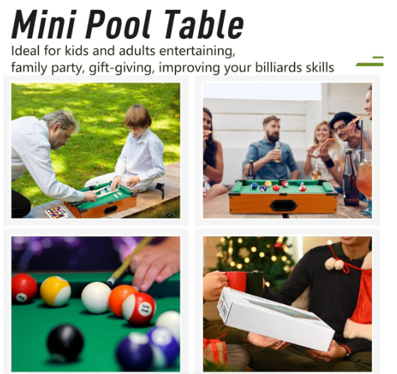 Table Top Pool Snooker Table Set