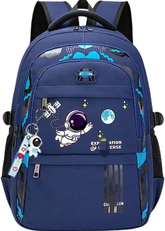 Kids School Backpack Astronaut Cartoon Boy Ortho & Reflective Strip -Blue