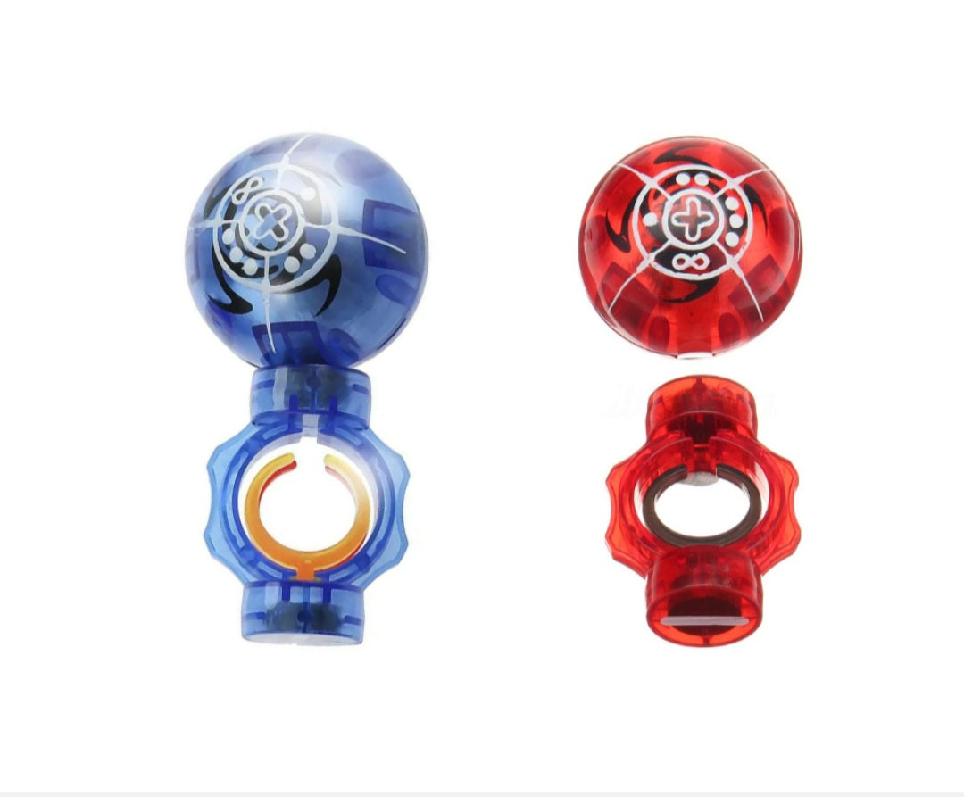 Magic Magnetic Spin Flashing Glowing Ring Ball Blue and Red 2 Pack Combo