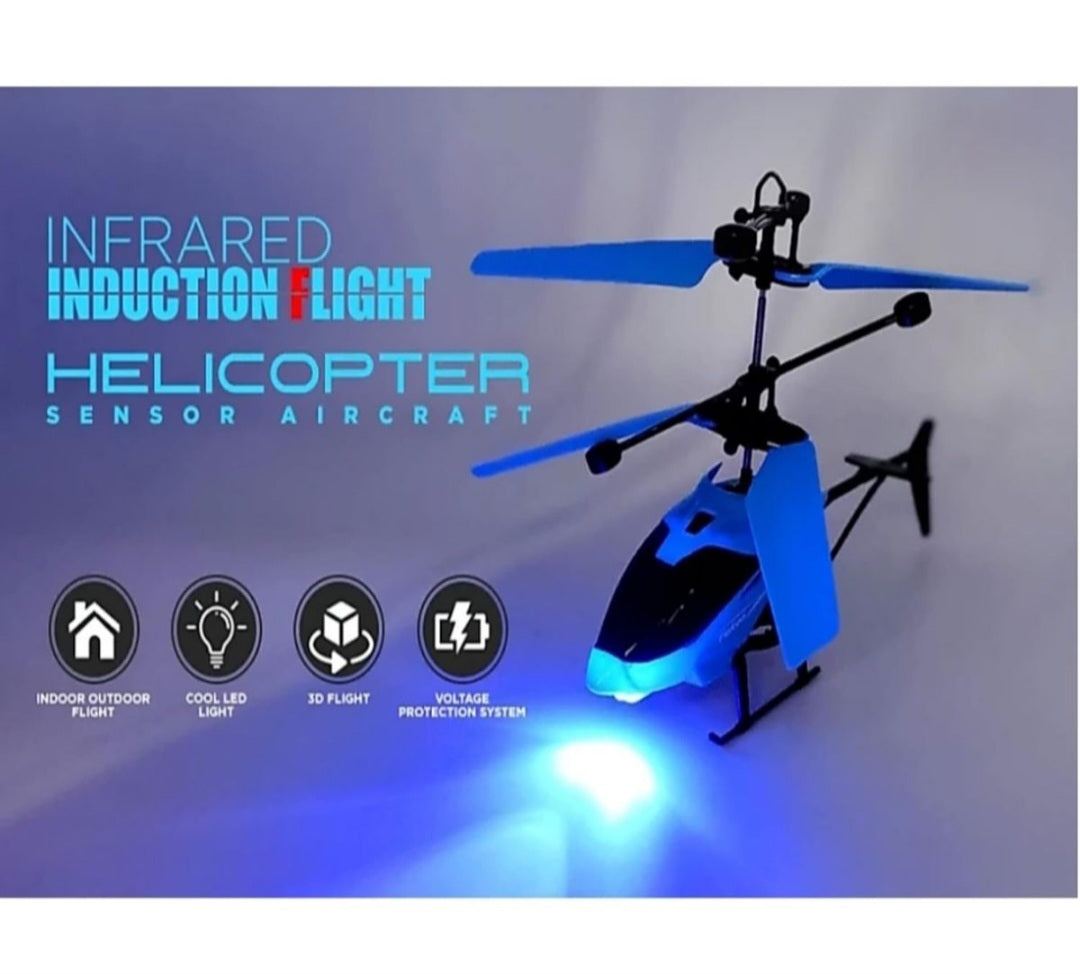 Flying Helicopter Remote Control Rechargeable with Infra Red Sensor 3 Color - Yellow