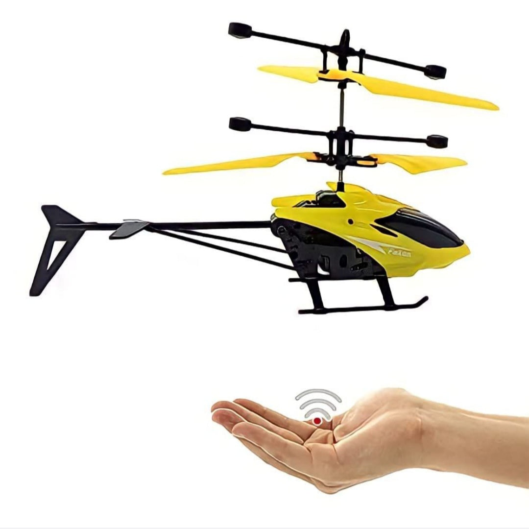 Flying Helicopter Remote Control Rechargeable with Infra Red Sensor 3 Color - Yellow