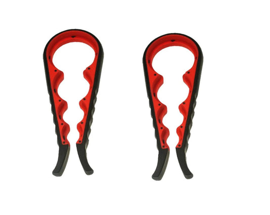 4 in 1 Multipurpose Lid opener Jar Bottle Screw Twist Non Slip Handle 2 Pck - Black & Red