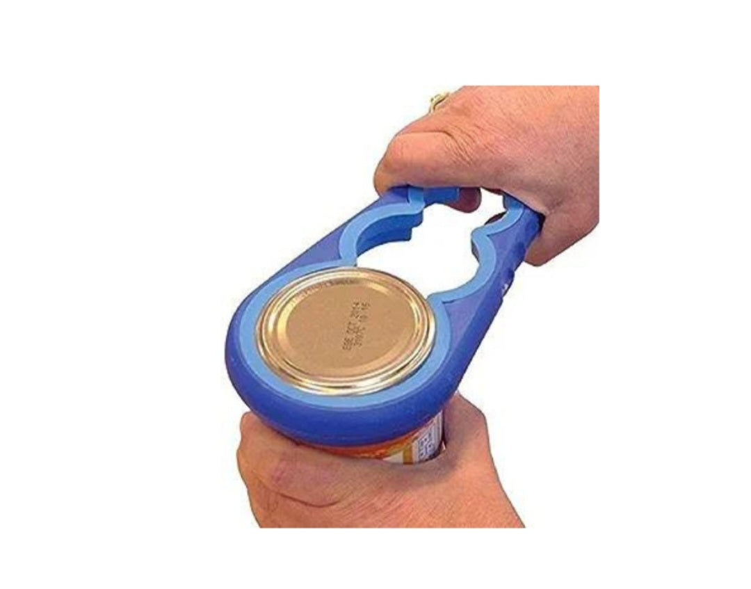 4 in 1 Multipurpose Lid opener Jar Bottle Screw Twist Non Slip Handle 2 Pck - Teal & Grey