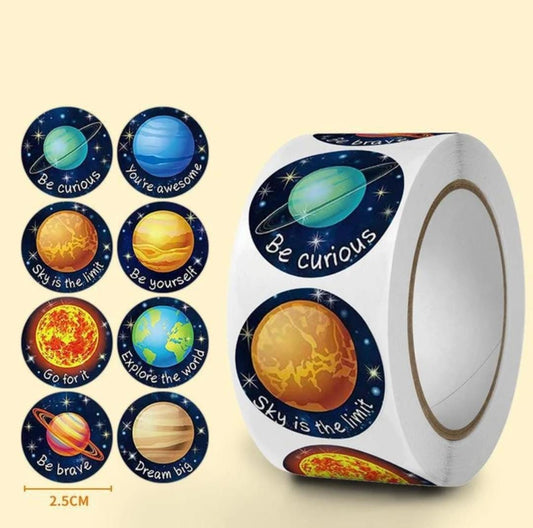 Planets Motivation Stickers