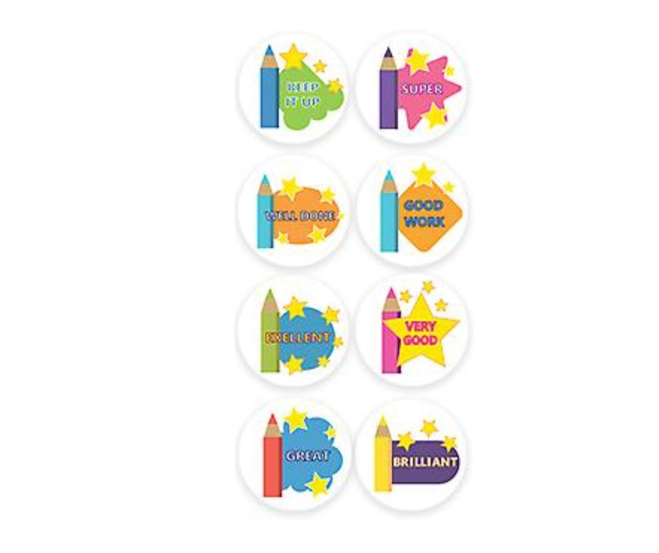 NEW 5 pack combo School Reward/ Recognition Stickers Teacher Pupil Combo 2500 stickers