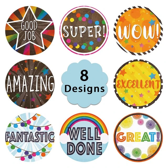 NEW 5 pack combo School Reward/ Recognition Stickers Teacher Pupil Combo 2500 stickers