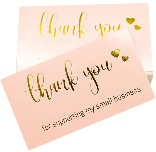 Pink Thank You Card