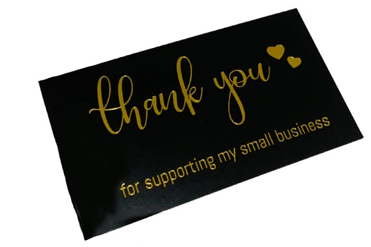 Black Thank You Card