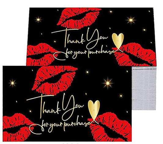 100 Thank you Purchase Lips Card