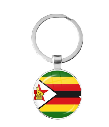 Zimbabwe Africa National Country Flag Keyring