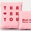 100 Express Polymailers Packaging 25x35 Self-Adhesive Pink & Red Print