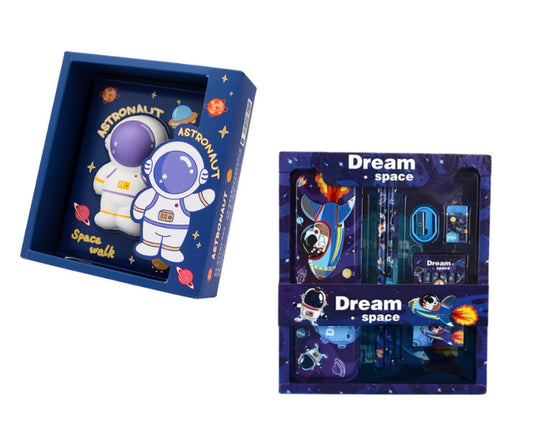 Astronaut Space 200pg Notebook & 12 Pieces Stationary Set 2 Pack Combo