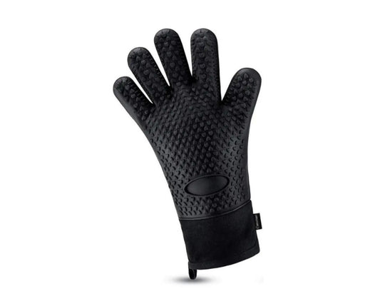 Silicone Kitchen Oven Glove/Mitt Heat Resistant Non Slip Single Glove - Black