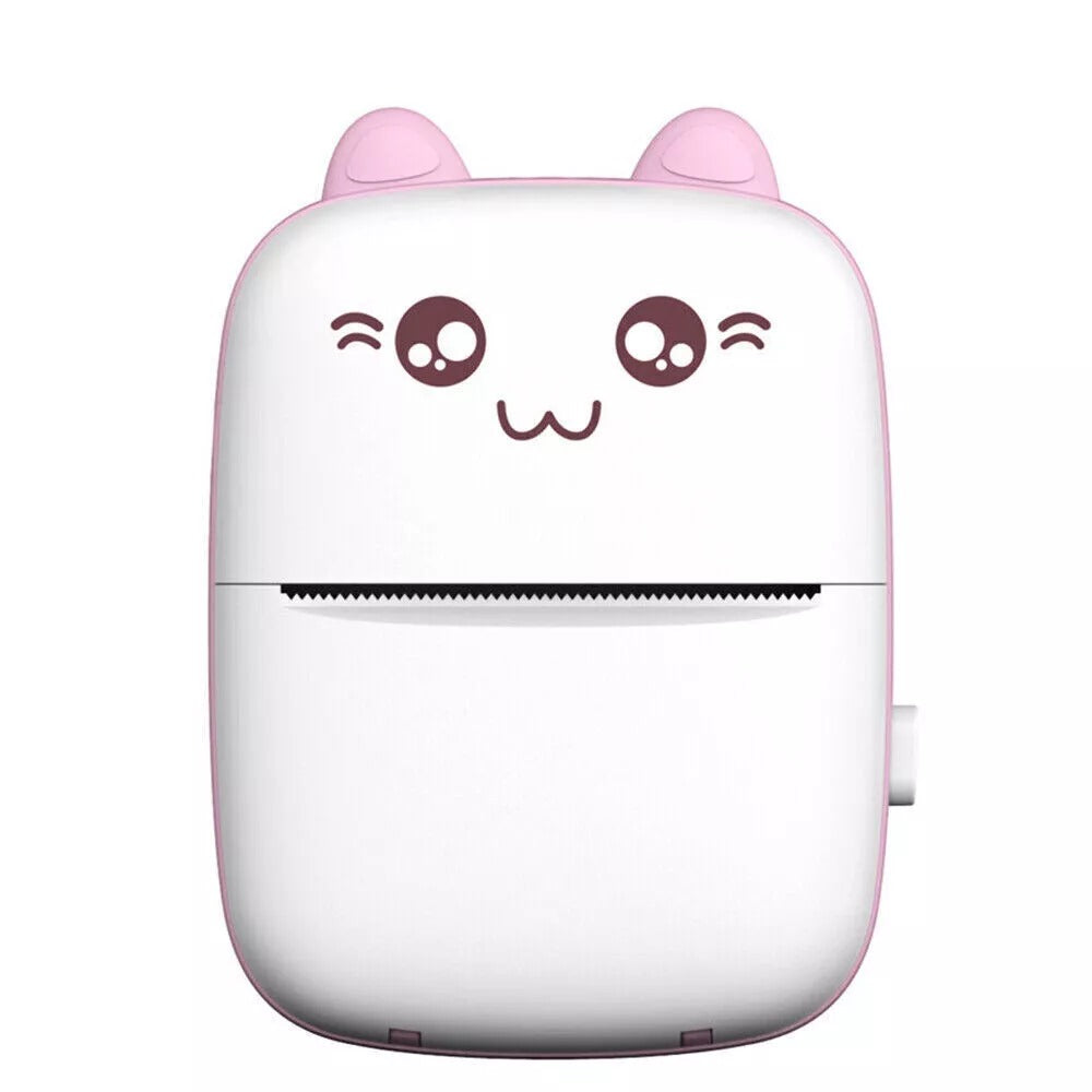 Mini Thermal Cat Face C9 Bluetooth Portable Pocket Printer Inkless 2 colour - Pink