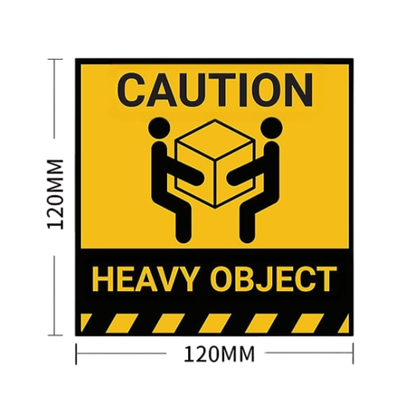Caution Heavy Object Label Packaging Stickers 12x12cm -300pcs