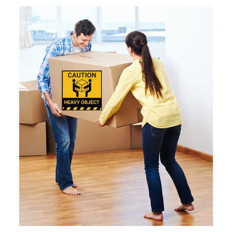 Caution Heavy Object Label Packaging Stickers 12x12cm -300pcs